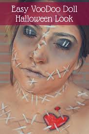 easy voodoo doll halloween makeup