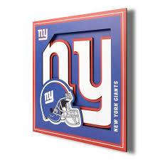 New York Giants 3d Logo Series Wall Art