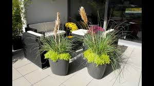 small garden design with large planters