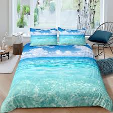 Ocean Themed Bedding Set Girly Teal Sea