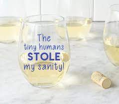 sanity wine glass funny mom wine