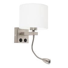 Modern Wall Lamp Steel With White Shade
