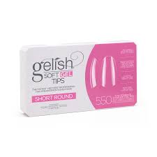 soft gel tips short round 550pcs gelish