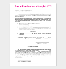 Sample legal will form with guidance notes. Free 17 Last Will And Testament Forms Templates Word Pdf