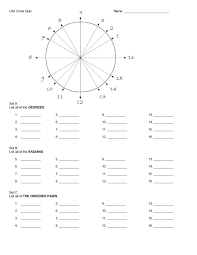 42 Printable Unit Circle Charts Diagrams Sin Cos Tan