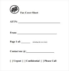 Fax Attention Cover Page Fax Cover Sheet Template Attention Example