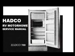 Hadco Motorhome Rv Refrigerator Manual