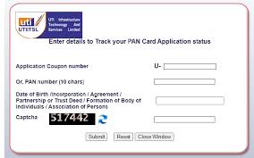 check pan card status through nsdl or