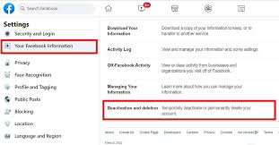how to delete facebook account on pc