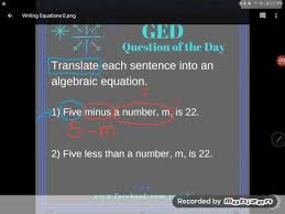 Ged Qod Writing Equations 1