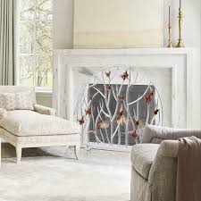 Modern Silver Twig Fireplace Screen