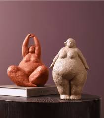 Resin Fat Lady Statues Modern Character