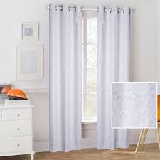 The curtains lower the general light level and provide privacy by preventing people outside from seeing directly into the room. Mainstays Grey And White Dinosaur Fossils Kids Room Darkening Single Window Curtain Panel Walmart Com Walmart Com