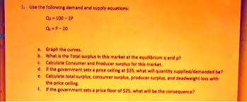 Demand And Supply Equations