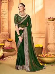 green saree trendy green saree