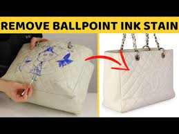 remove ball pen ink from leather bag