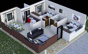 Bedroom House Plan In Kenya With Floor