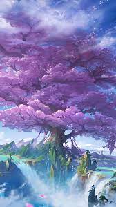 fantasy nature tree scenery 4k phone