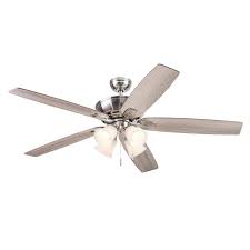 Harbor Breeze Macon Bay 62 In Brushed Nickel Incandescent Indoor Ceiling Fan 5 Blade In The Ceiling Fans Department At Lowes Com