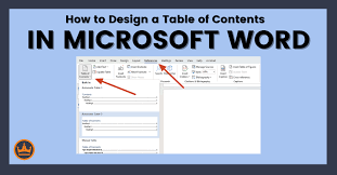table of contents in word