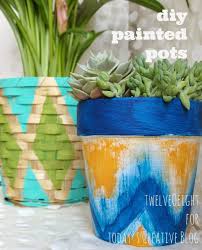 painted pots and baskets diy tutorial