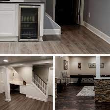 Explore today's choices for basement floors including luxury vinyl tile, hardwood, carpet, porcelain tile, specially dyed concrete and yes, even laminates. Go All Out In Your Basement Design With Luxury Vinyl Tile