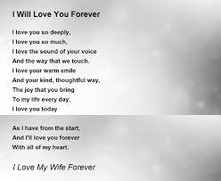 you forever poem by i love my wife forever