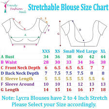 Image Result For Saree Blouse Measurement Chart In 2019