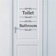 Bathroom Toilet Home Room Door Sign Art