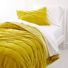 audra yellow velvet kids bedding set