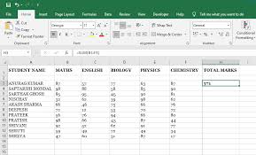 Numbers Using Formulas In Ms Excel