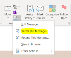 undo an email in gmail or outlook 365