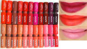 The matte lip cream goes on silky smooth, then sets to a pigmented matte finish. Nyx Butter Lipstick Lip Swatches Of All 22 Shades Youtube