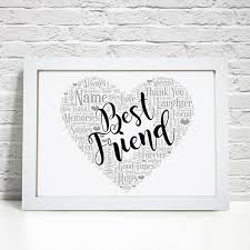 Print Friendship Word Wall Art