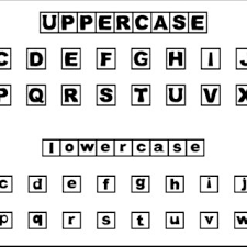 uppercase letters of dfont