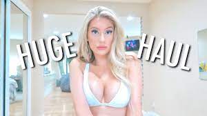 First Bikini Try-On Haul with NEW BOOBS... (Affordable & Trendy) - YouTube