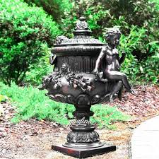 Outdoor Angel Statue Bronze Planter