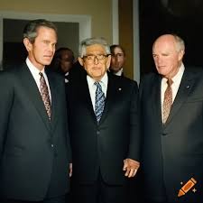Historic image of kissinger, george bush, and cheney on Craiyon