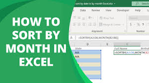 how to sort by month in excel earn
