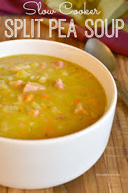 slow cooker split pea soup about a mom