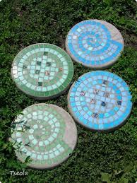 diy mosaic garden stones garden