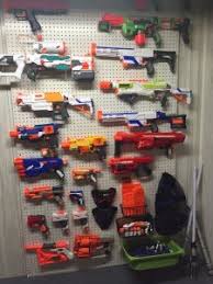 Nerf gun wall organizer : Toy Organization The Happy Gal