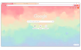 web browser with google chrome themes