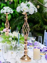 1pc Gold Silver Wedding Candle Holders