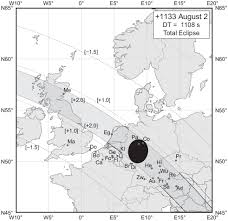 total solar eclipse of ad 1133 and Δt