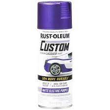 Rust Oleum 340567 6pk Automotive Custom Lacquer Spray Paint 11 Oz Matte Electric Purple 6 Pack