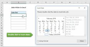 drop down list calendar date picker