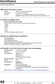 Hp T510 Flexible Thin Client Series Overview Pdf