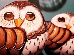 how to paint owl rocks