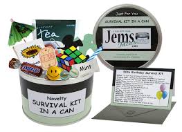 50th birthday survival kit in a can
